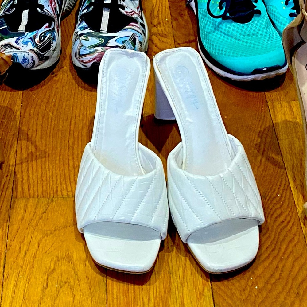 *SOLD* Nasty Gal Quilted Block Heel Mules